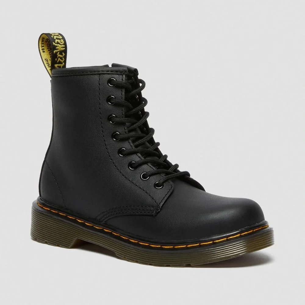 Dr Martens Kids Junior 1460 Softly T Leather Lace Up Black Combat Boots Size‎ 13